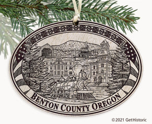 Benton County Oregon Engraved Ornament