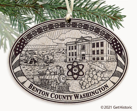 Benton County Washington Engraved Ornament