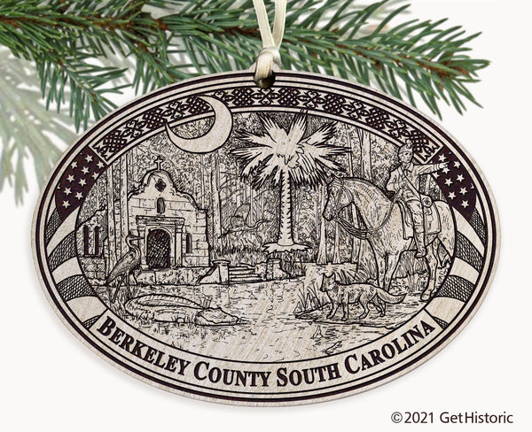 Berkeley County South Carolina Engraved Ornament