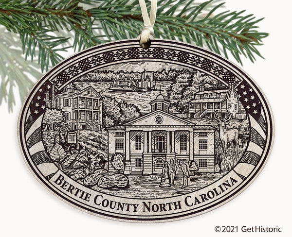 Bertie County North Carolina Engraved Ornament