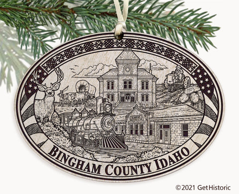Bingham County Idaho Engraved Ornament