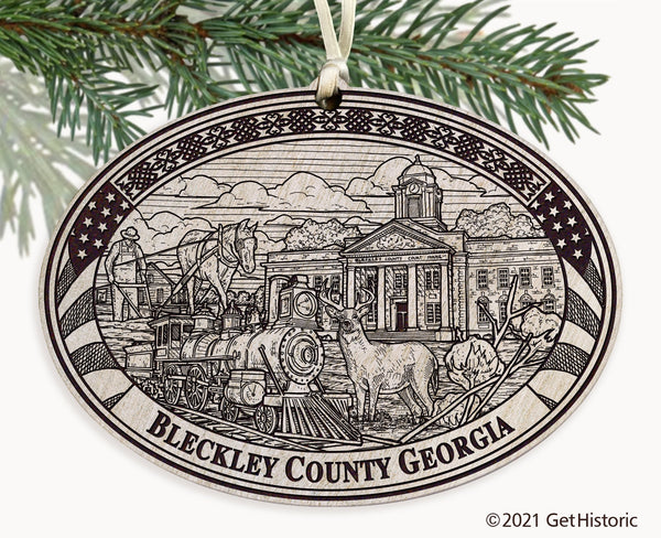 Bleckley County Georgia Engraved Ornament