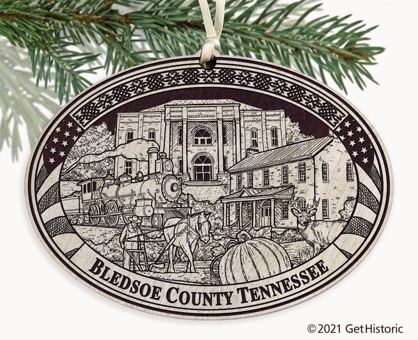 Bledsoe County Tennessee Engraved Ornament