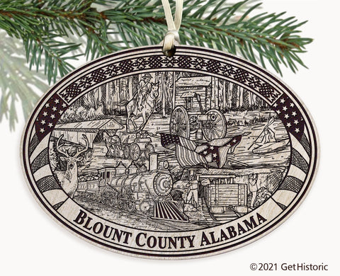 Blount County Alabama Engraved Ornament