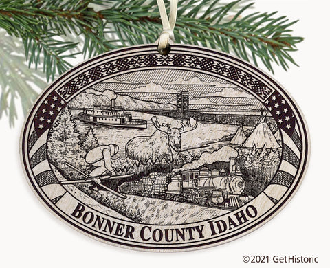 Bonner County Idaho Engraved Ornament