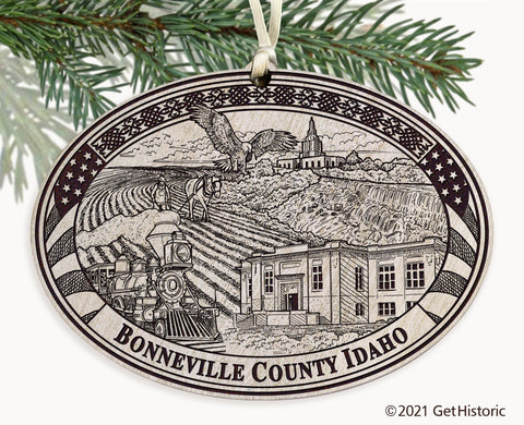 Bonneville County Idaho Engraved Ornament