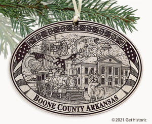 Boone County Arkansas Engraved Ornament