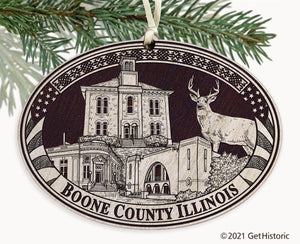 Boone County Illinois Engraved Ornament