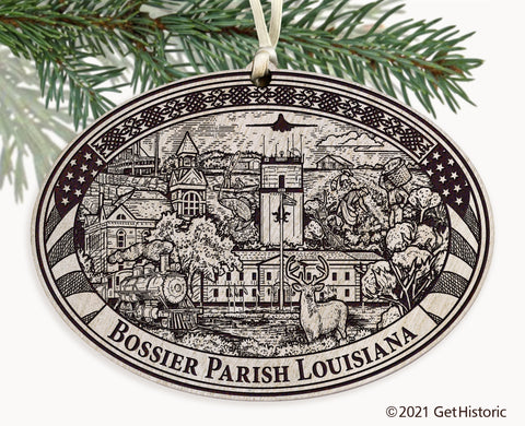 Bossier Parish Louisiana Engraved Ornament