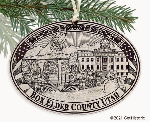 Box Elder County Utah Engraved Ornament