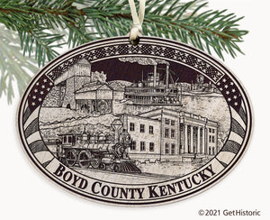 Boyd County Kentucky Engraved Ornament