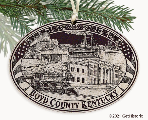 Boyd County Kentucky Engraved Ornament