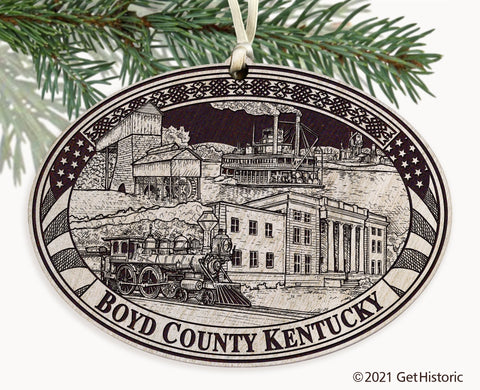 Boyd County Kentucky Engraved Ornament