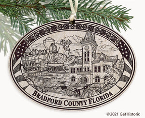 Bradford County Florida Engraved Ornament