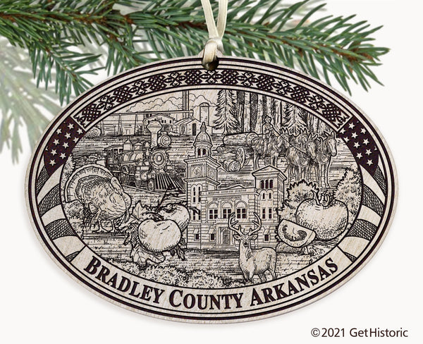 Bradley County Arkansas Engraved Ornament