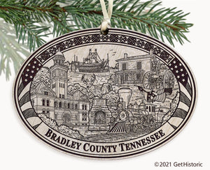 Bradley County Tennessee Engraved Ornament