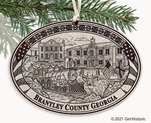 Brantley County Georgia Engraved Ornament