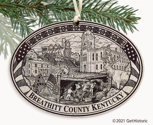 Breathitt County Kentucky Engraved Ornament