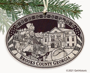 Brooks County Georgia Engraved Ornament