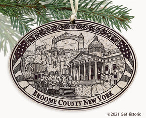 Broome County New York Engraved Ornament