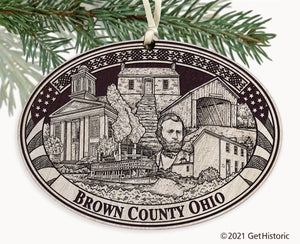 Brown County Ohio Engraved Ornament