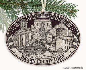 Brown County Ohio Engraved Ornament