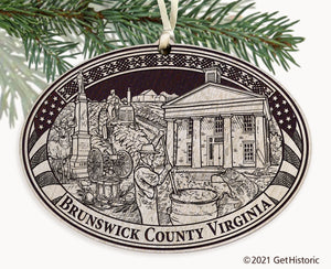 Brunswick County Virginia Engraved Ornament