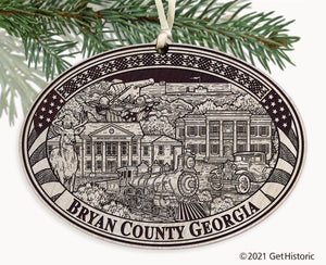 Bryan County Georgia Engraved Ornament