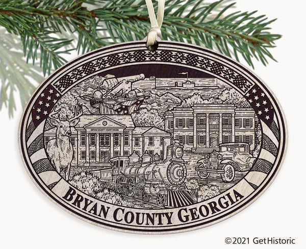 Bryan County Georgia Engraved Ornament