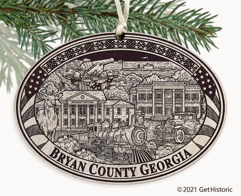 Bryan County Georgia Engraved Ornament