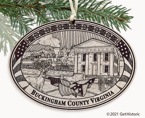 Buckingham County Virginia Engraved Ornament