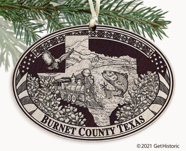 Burnet County Texas Engraved Ornament