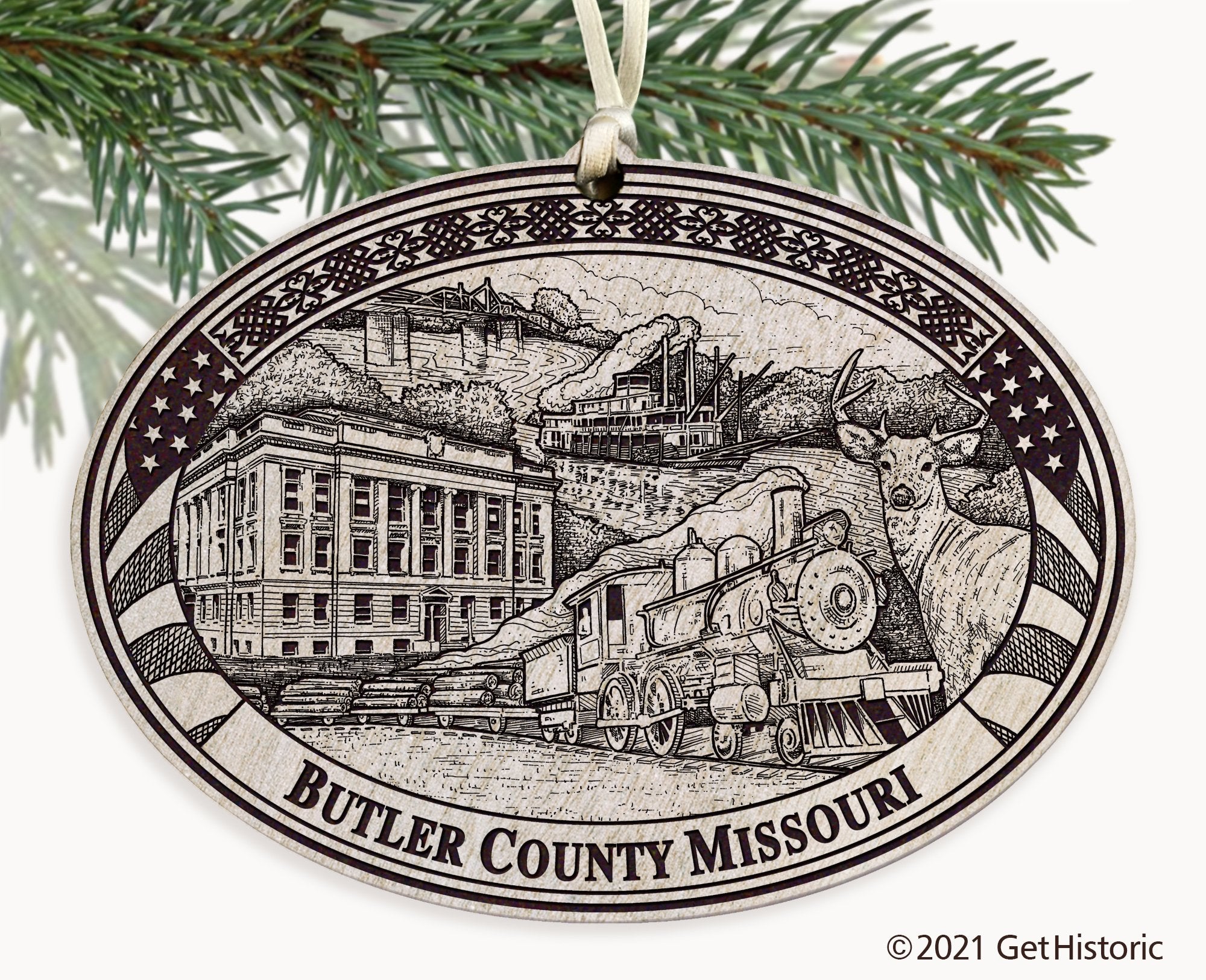 Butler County Missouri Engraved Ornament
