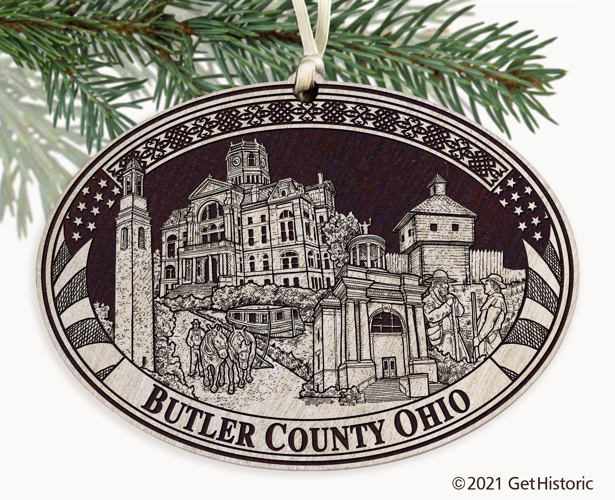 Butler County Ohio Engraved Ornament