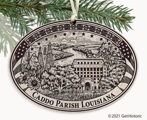 Caddo Parish Louisiana Engraved Ornament