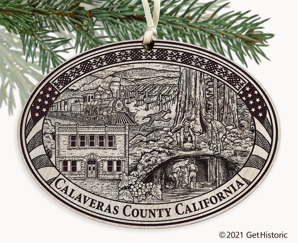 Calaveras County California Engraved Ornament
