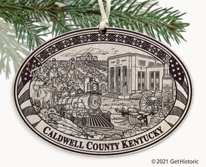 Caldwell County Kentucky Engraved Ornament