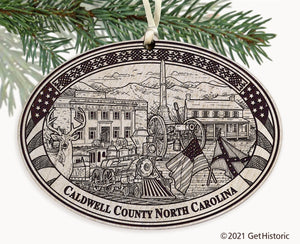 Caldwell County North Carolina Engraved Ornament