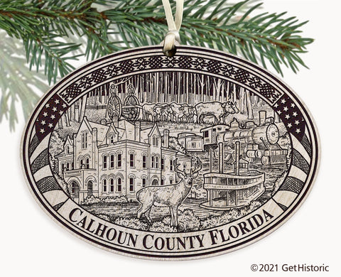 Calhoun County Florida Engraved Ornament