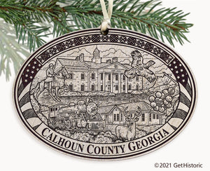 Calhoun County Georgia Engraved Ornament