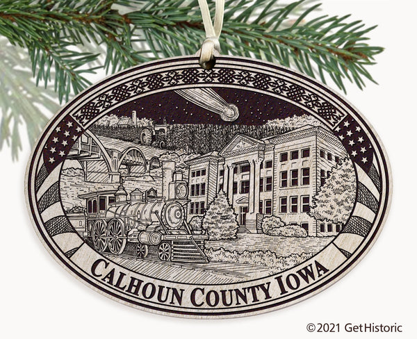 Calhoun County Iowa Engraved Ornament