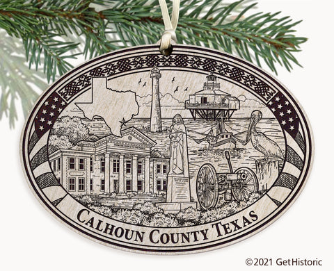 Calhoun County Texas Engraved Ornament