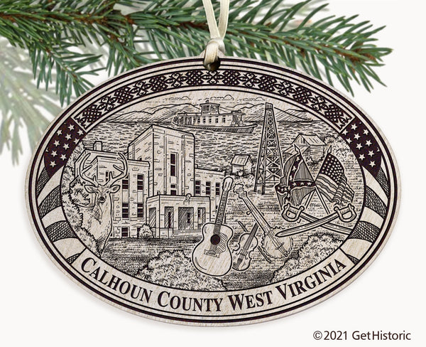 Calhoun County West Virginia Engraved Ornament