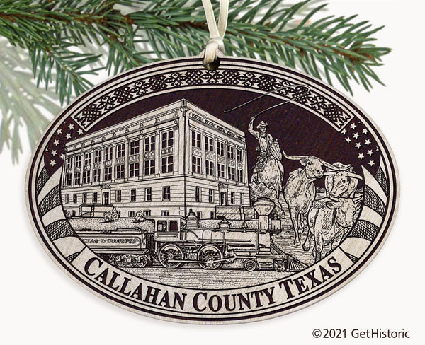 Callahan County Texas Engraved Ornament