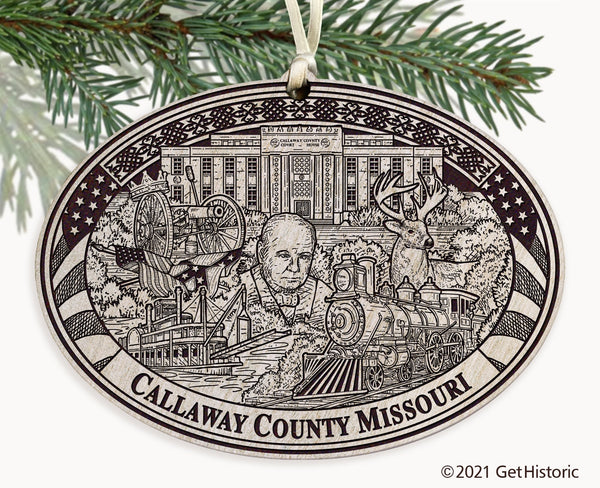 Callaway County Missouri Engraved Ornament