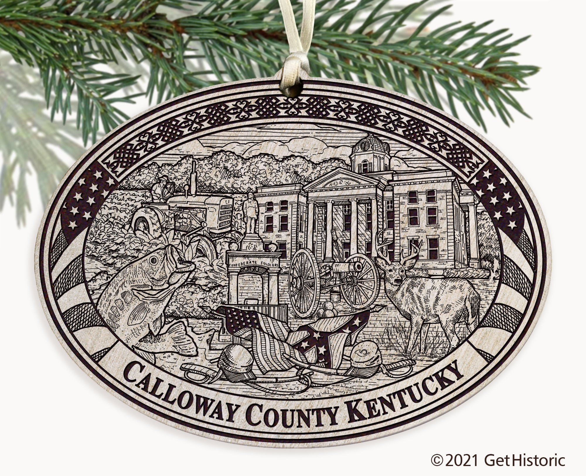 Calloway County Kentucky Engraved Ornament