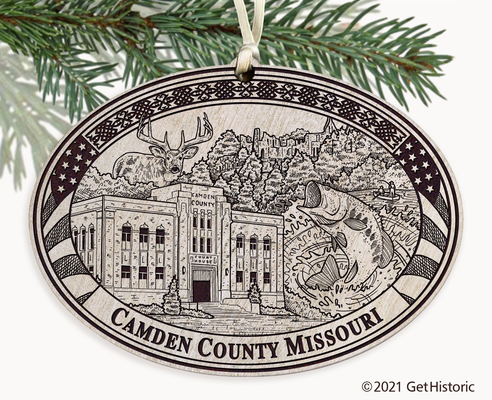 Camden County Missouri Engraved Ornament