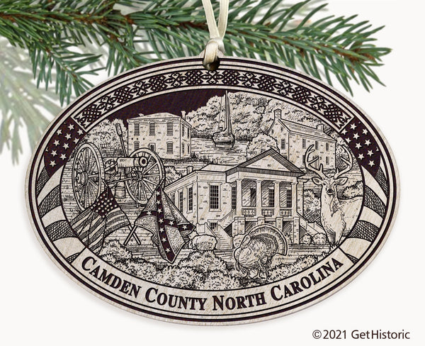 Camden County North Carolina Engraved Ornament