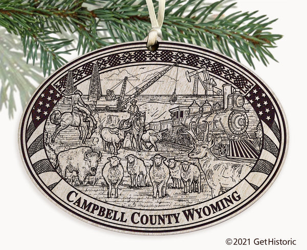 Campbell County Wyoming Engraved Ornament
