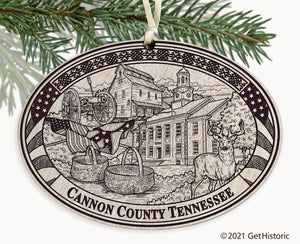 Cannon County Tennessee Engraved Ornament